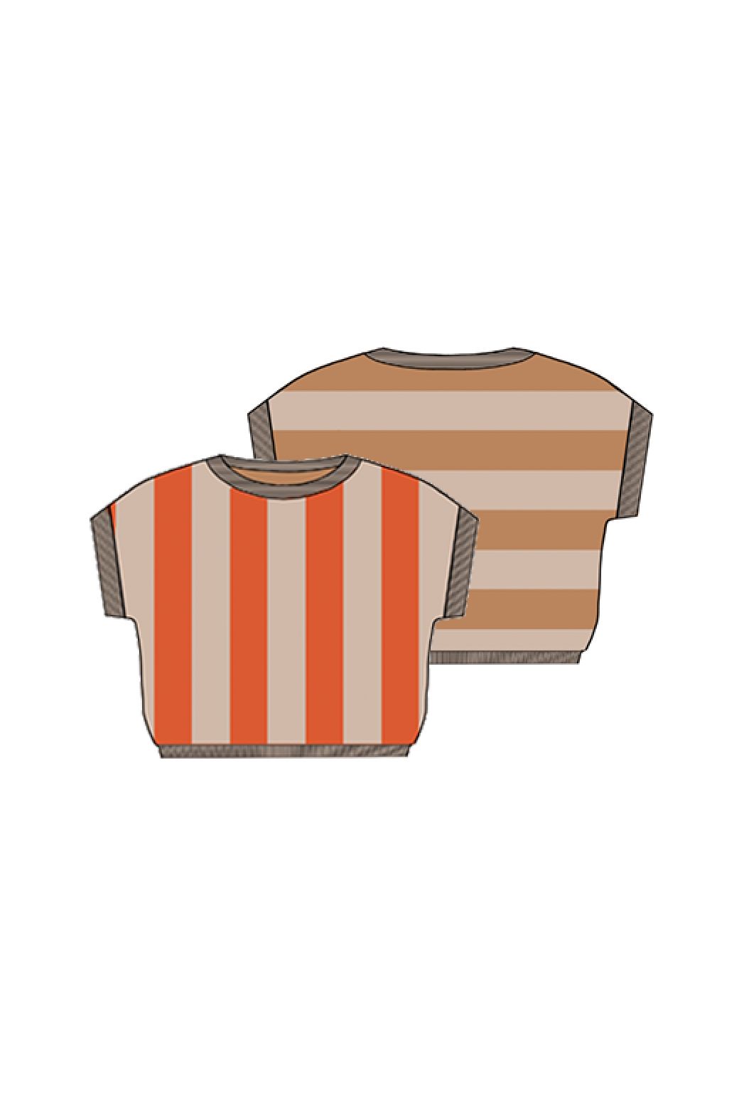 151 - Top Buren Marin Orange Lot De 2