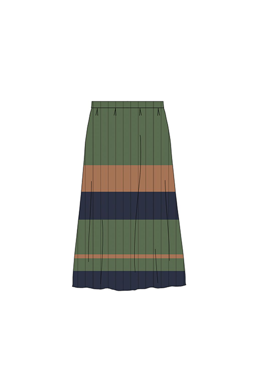 154 - Blue Tan Lisa Jaspe Skirt Pack Of 2