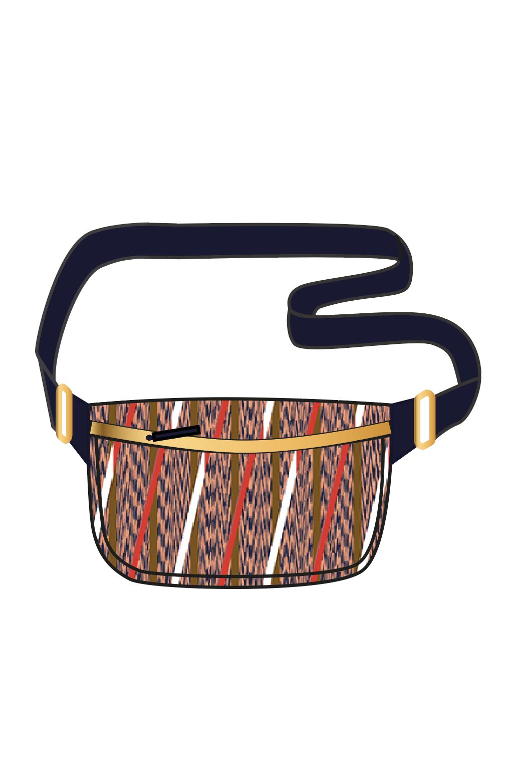 405 - Sac Banane L Chiara Resonance Cinabre Lot De 2