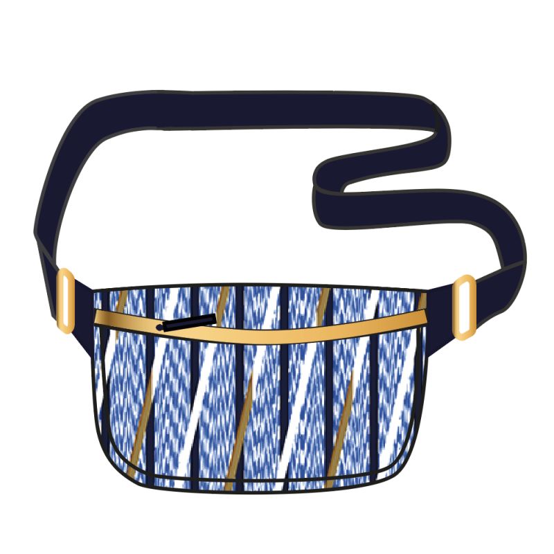 405 - Sac Banane L Chiara Resonance Bleu Lot De 2