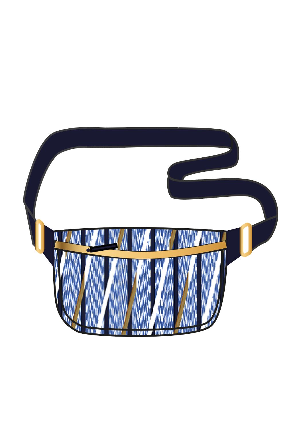 405 - Sac Banane L Chiara Resonance Bleu Lot De 2