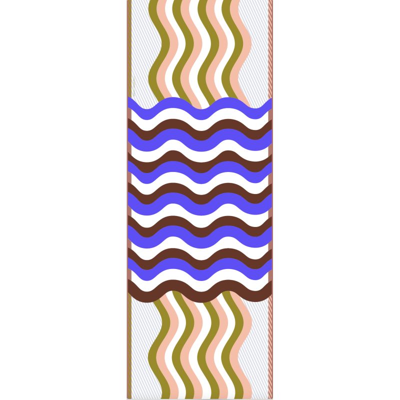 F - Foulard Gamma Peche Violet Lot De 2