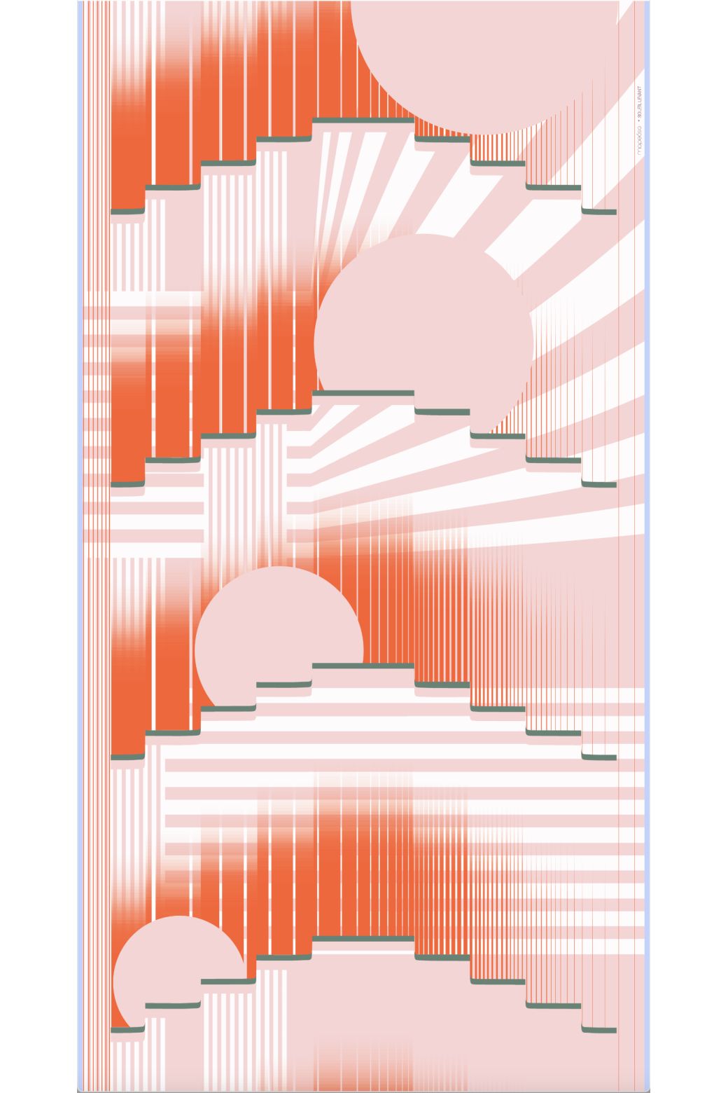 L - Foulard Soleil Levant Vermillon Lot De 2