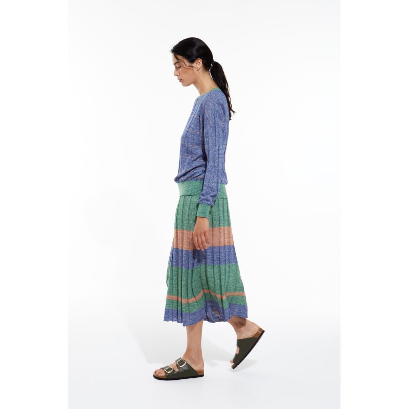 154 - Top Victoria Jaspe Tan Bleu Lot De 2