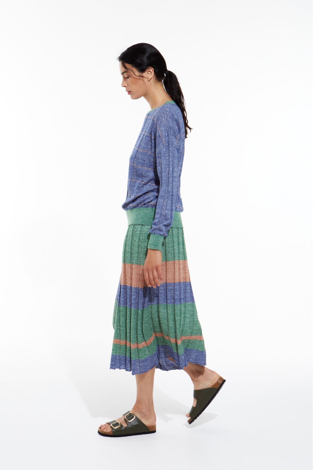 154 - Top Victoria Jaspe Tan Bleu Lot De 2