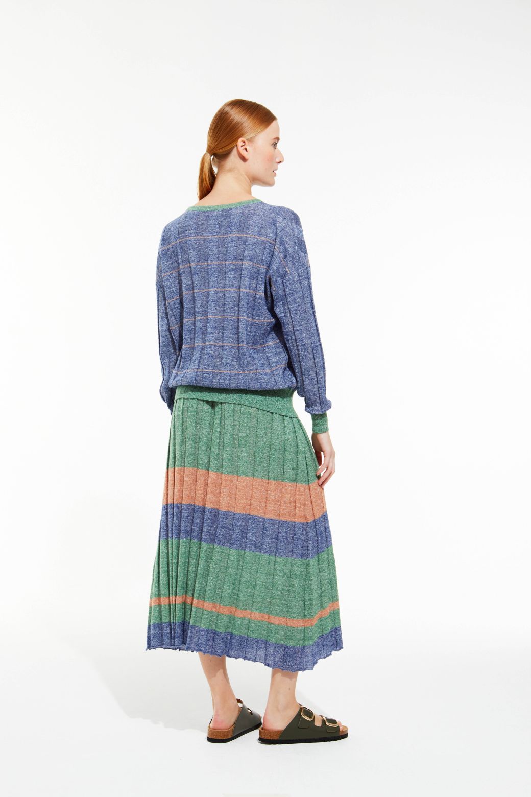 154 - Top Victoria Jaspe Tan Bleu Lot De 2