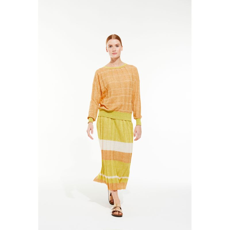 154 - Jupe Lisa Jaspe Ambre Naturel Lot De 2