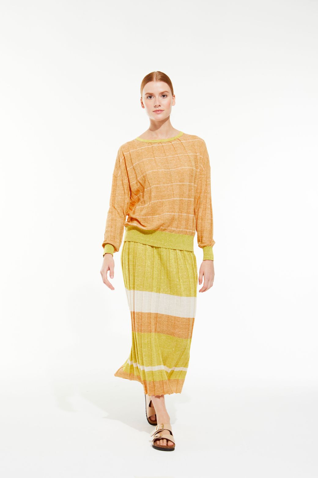 154 - Jupe Lisa Jaspe Ambre Naturel Lot De 2