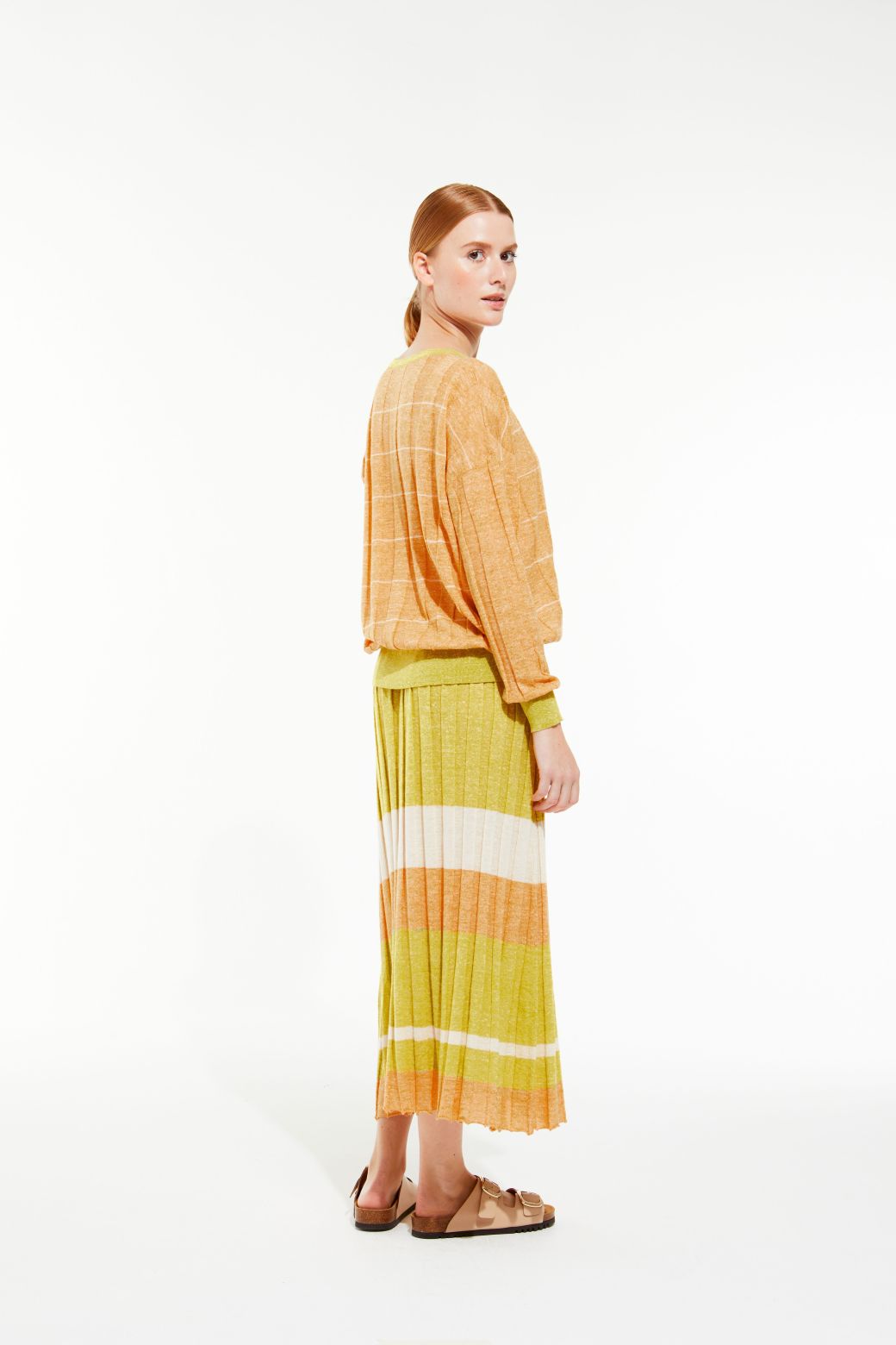 154 - Jupe Lisa Jaspe Ambre Naturel Lot De 2