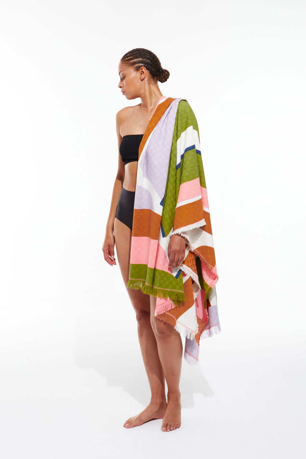 302 - Drap De Plage La Vague Pastel Lot De 2