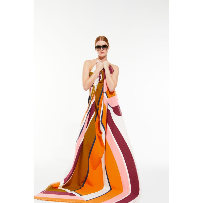 302 - Drap De Plage La Vague Rose Lot De 2