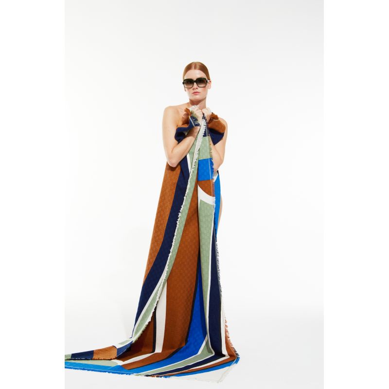 302 - Drap De Plage La Vague Bleu Lot De 2