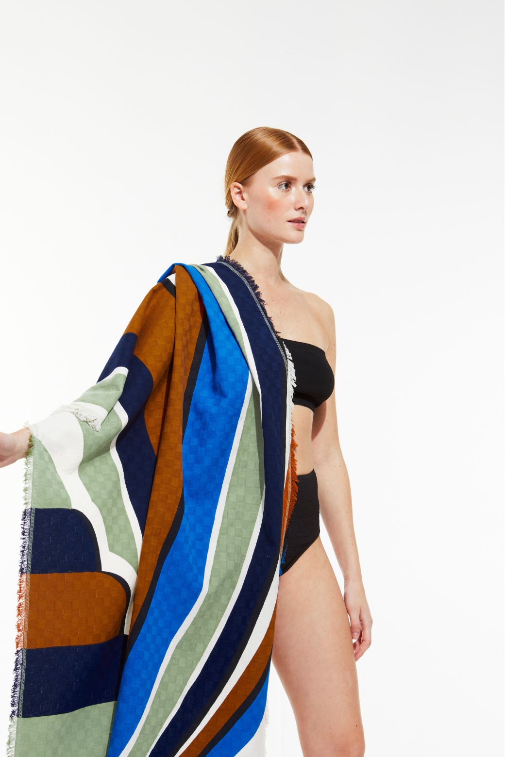 302 - Drap De Plage La Vague Bleu Lot De 2