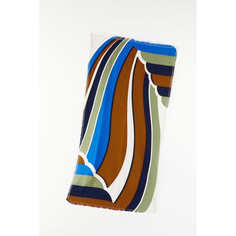 302 - Drap De Plage La Vague Bleu Lot De 2