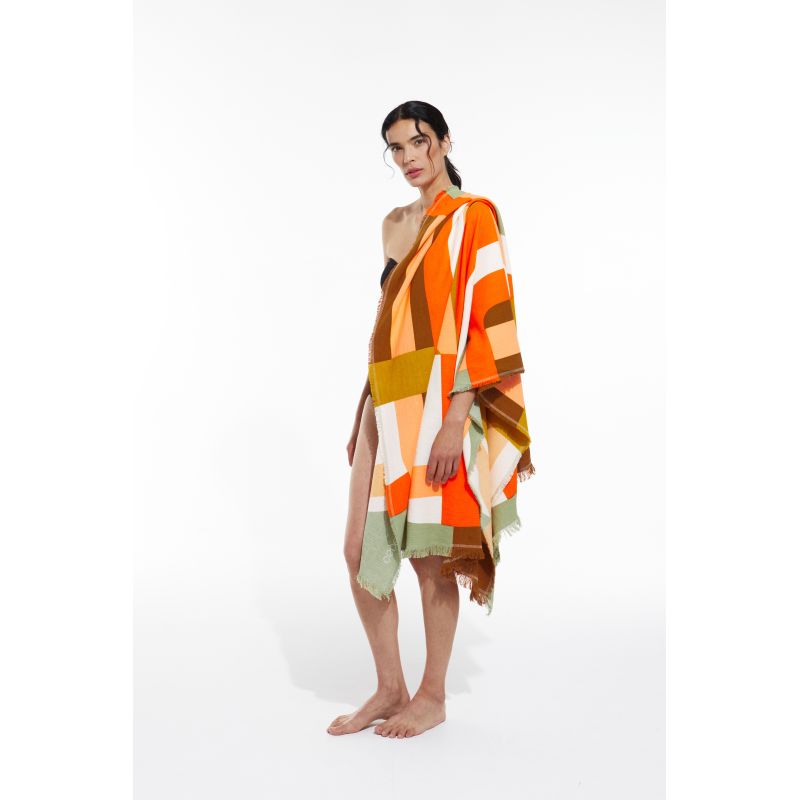 303 - Drap De Plage Supersonic Orange Lot De 2