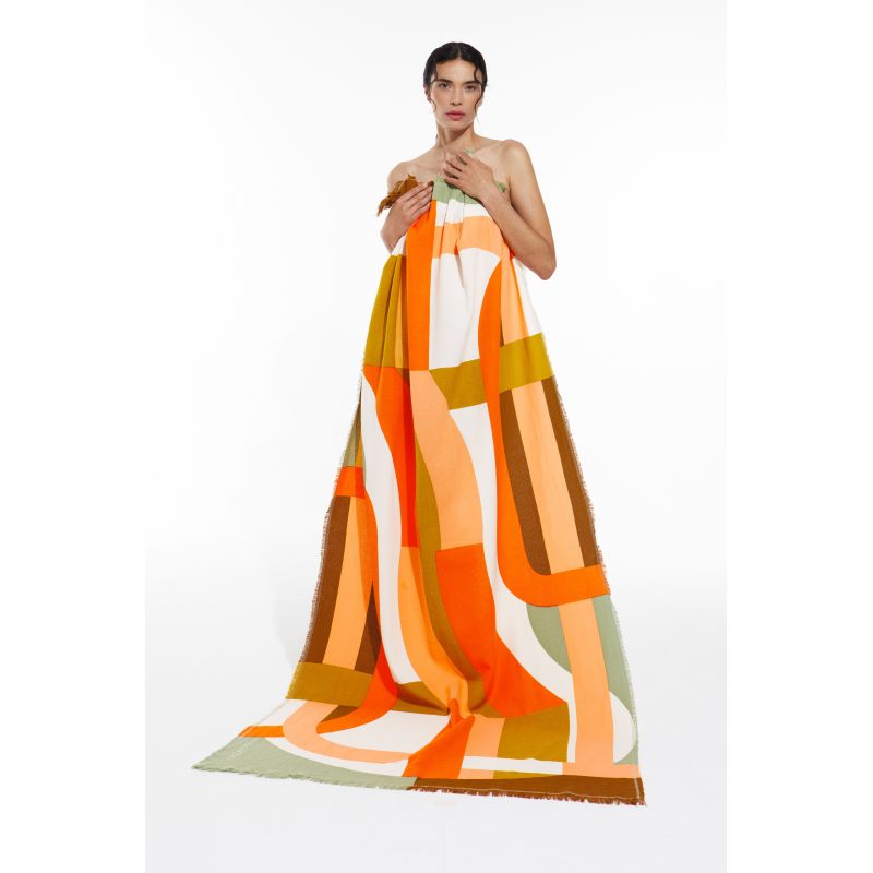 303 - Drap De Plage Supersonic Orange Lot De 2