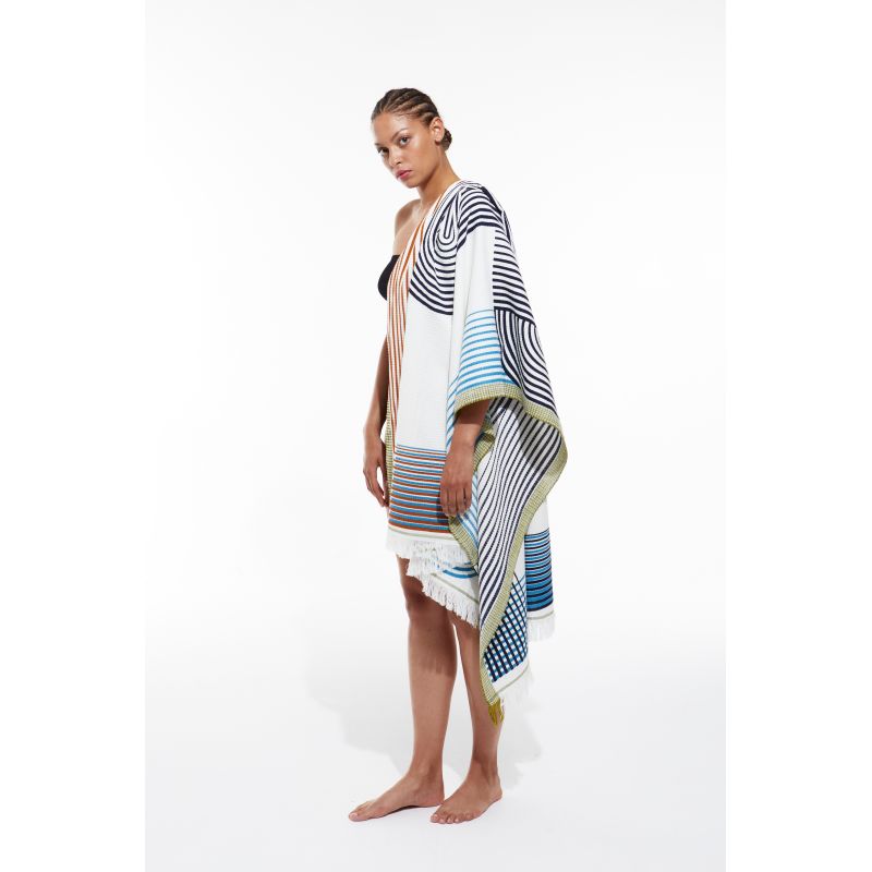 304 - Drap De Plage Dylan Bleu Lot De 2
