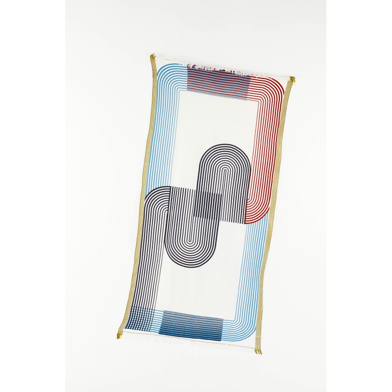 304 - Drap De Plage Dylan Bleu Lot De 2