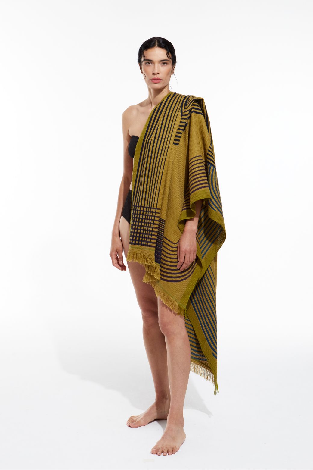 304 - Drap De Plage Dylan Kaki Lot De 2