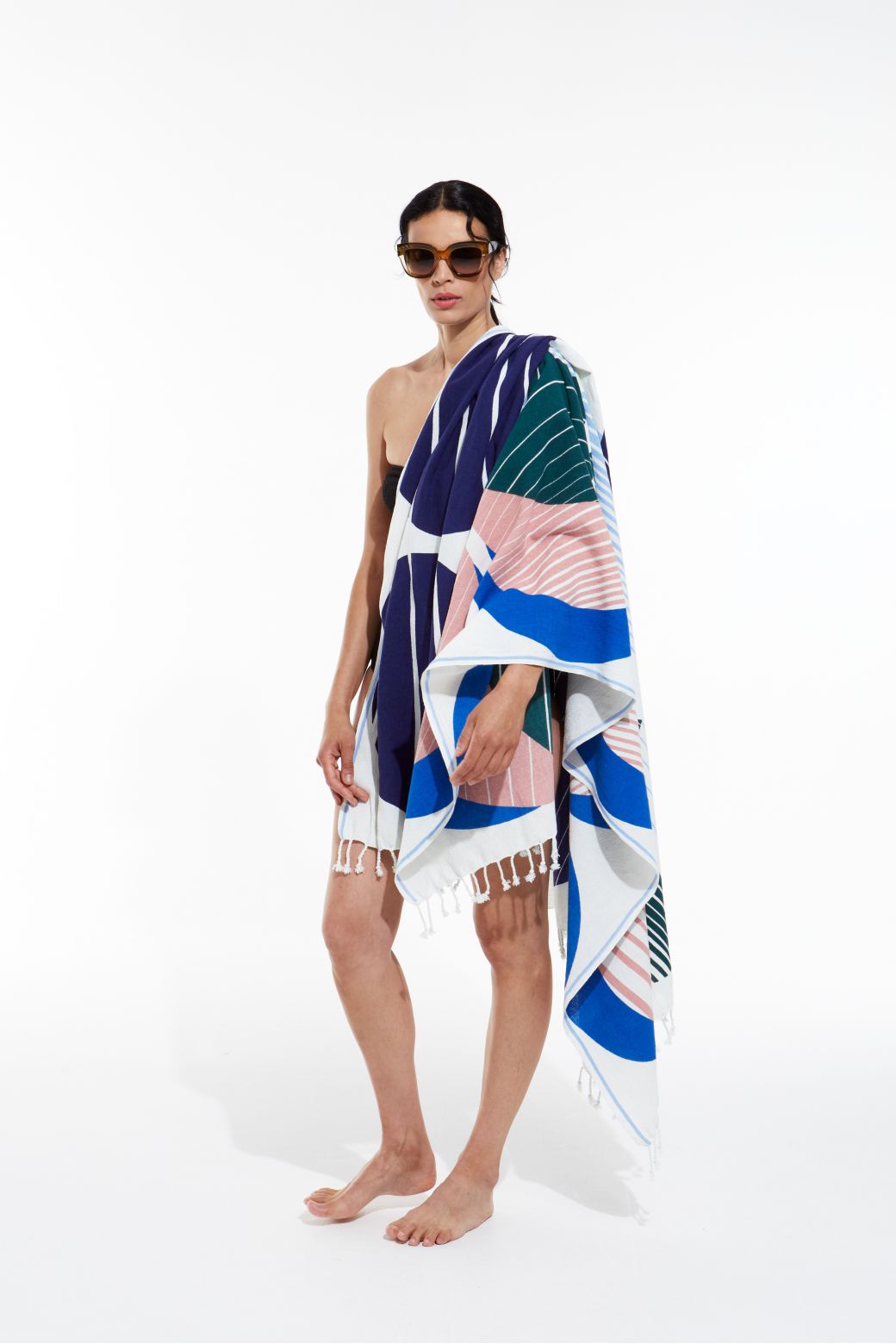 305 - Drap De Plage Cinetique Lilas Lot De 2