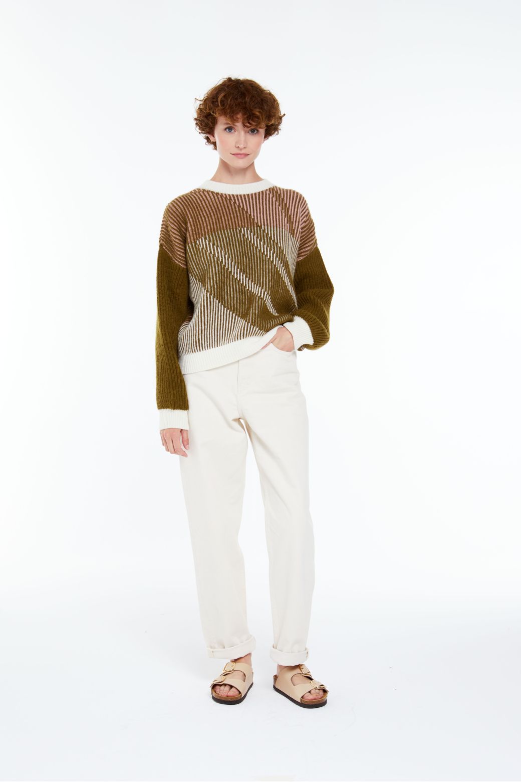 100 - KHAKI MATILDA MODULE SWEATER PACK OF 2