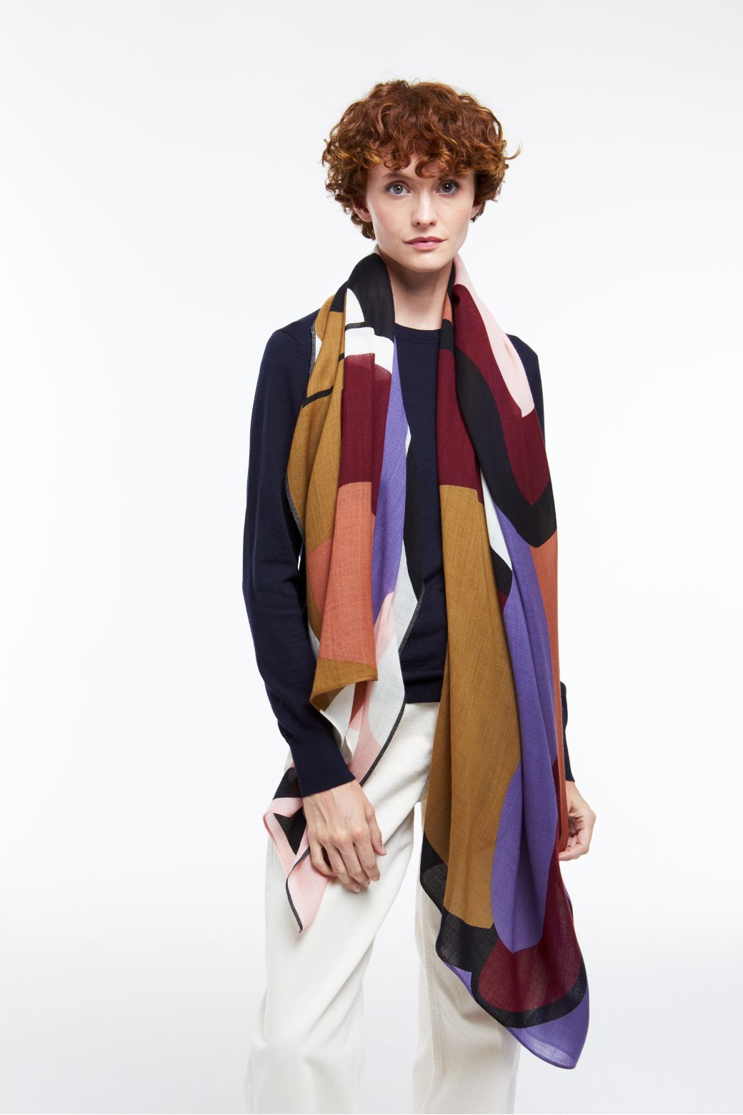 B - FOULARD ENVOLÉE KAKI LOT DE 2