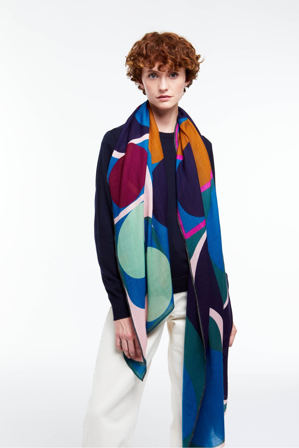 C - FOULARD ONDE BLEU LOT DE 2