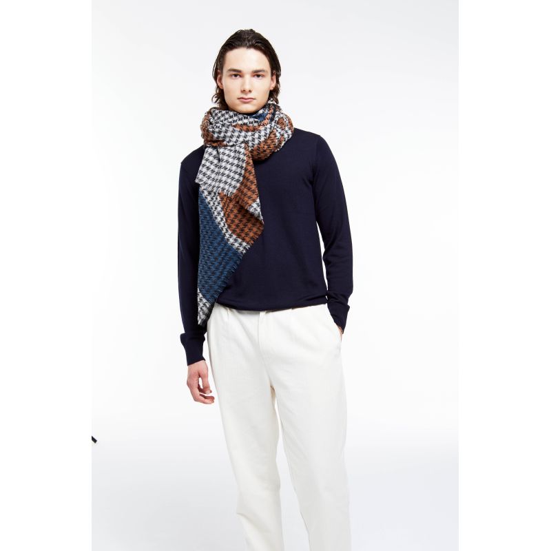 J - FOULARD DÉCOR ORANGE LOT DE 2