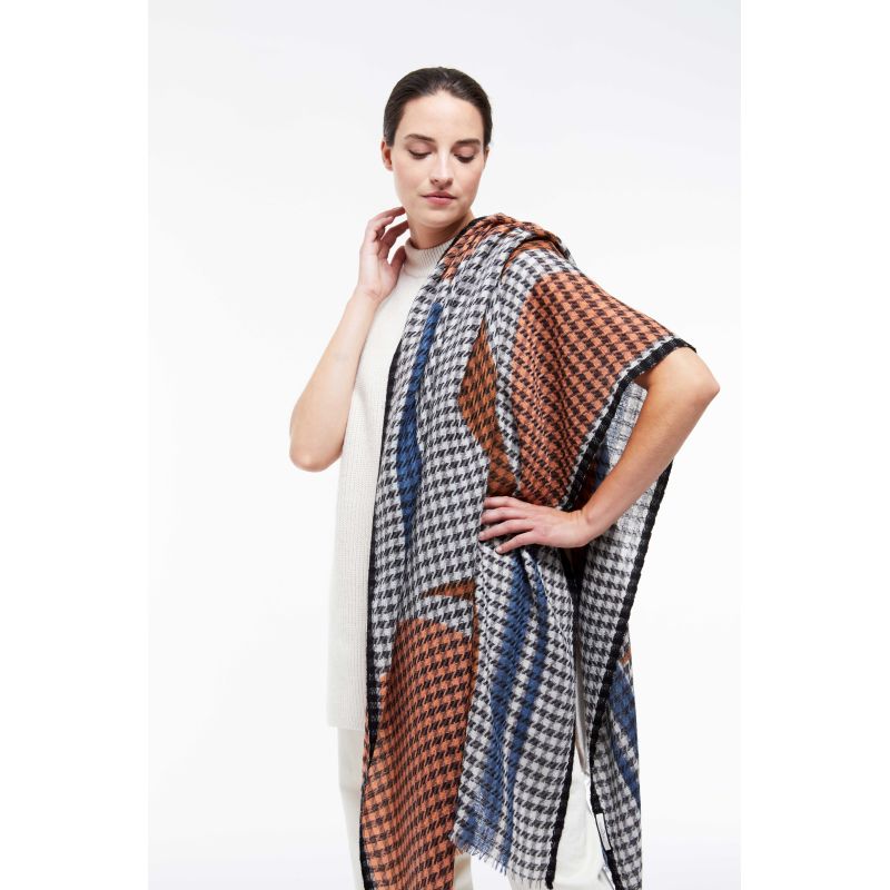 J - FOULARD DÉCOR ORANGE LOT DE 2