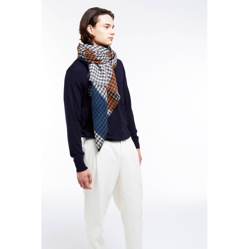 J - FOULARD DÉCOR ORANGE LOT DE 2