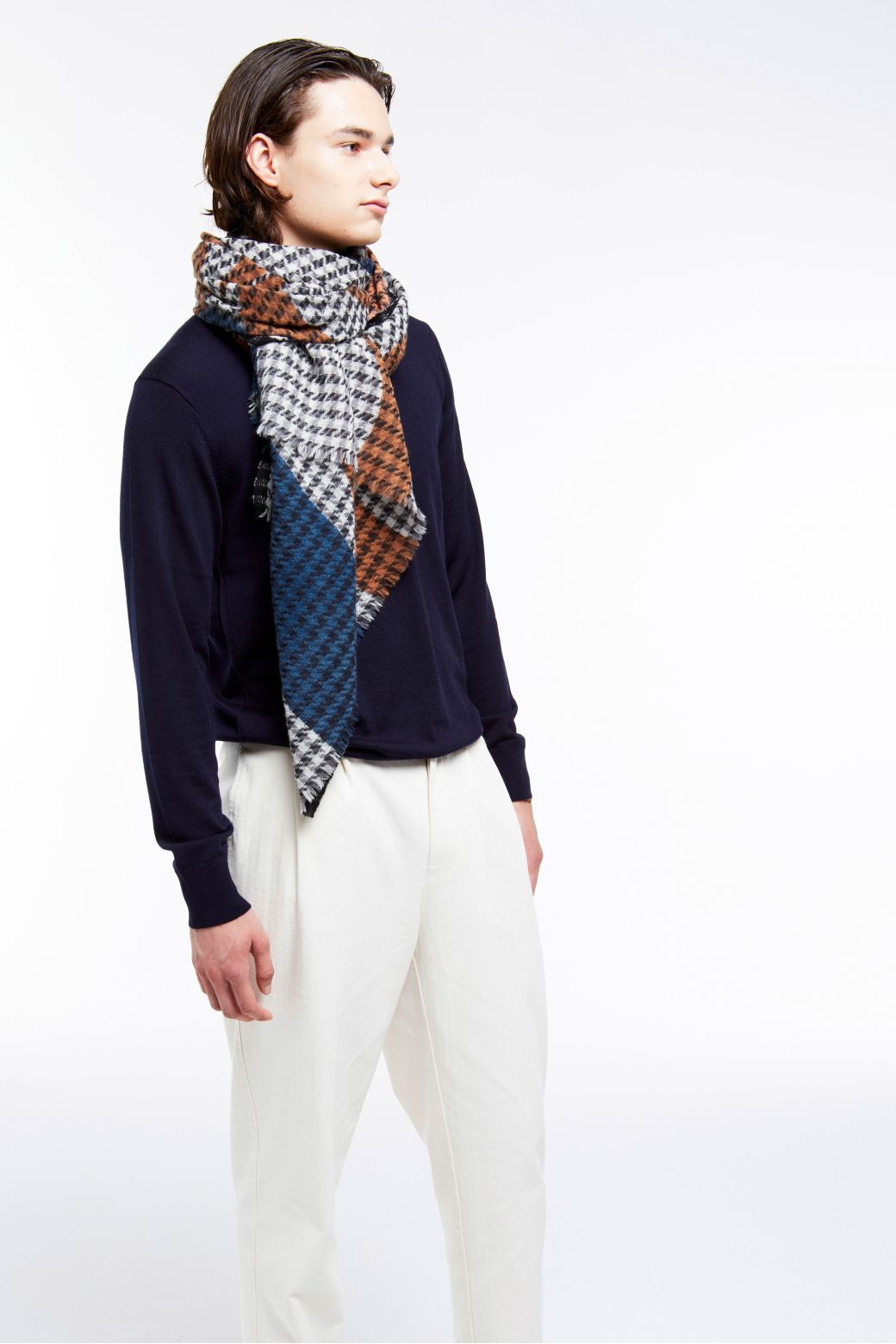 J - FOULARD DÉCOR ORANGE LOT DE 2