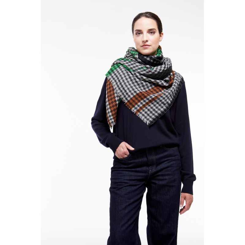 J - FOULARD DÉCOR NOIR LOT DE 2