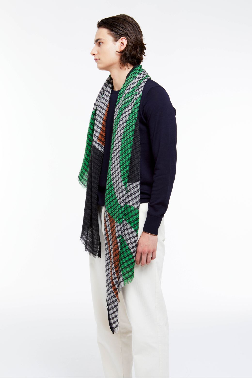 J - FOULARD DÉCOR NOIR LOT DE 2