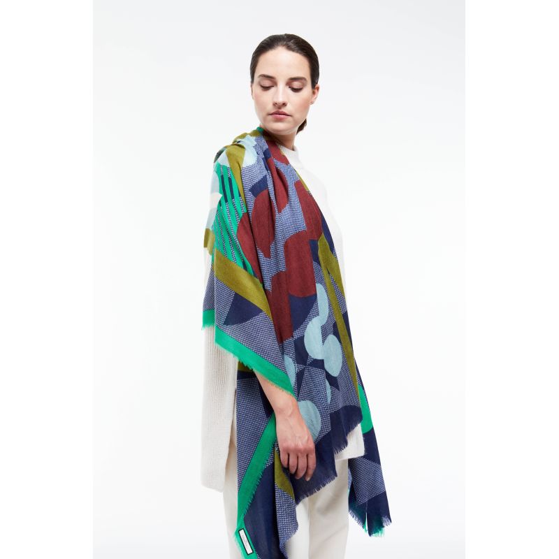 K - FOULARD SCARABÉE MARINE LOT DE 2