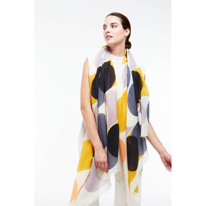 L - FOULARD ONDULATION FAUVE LOT DE 2