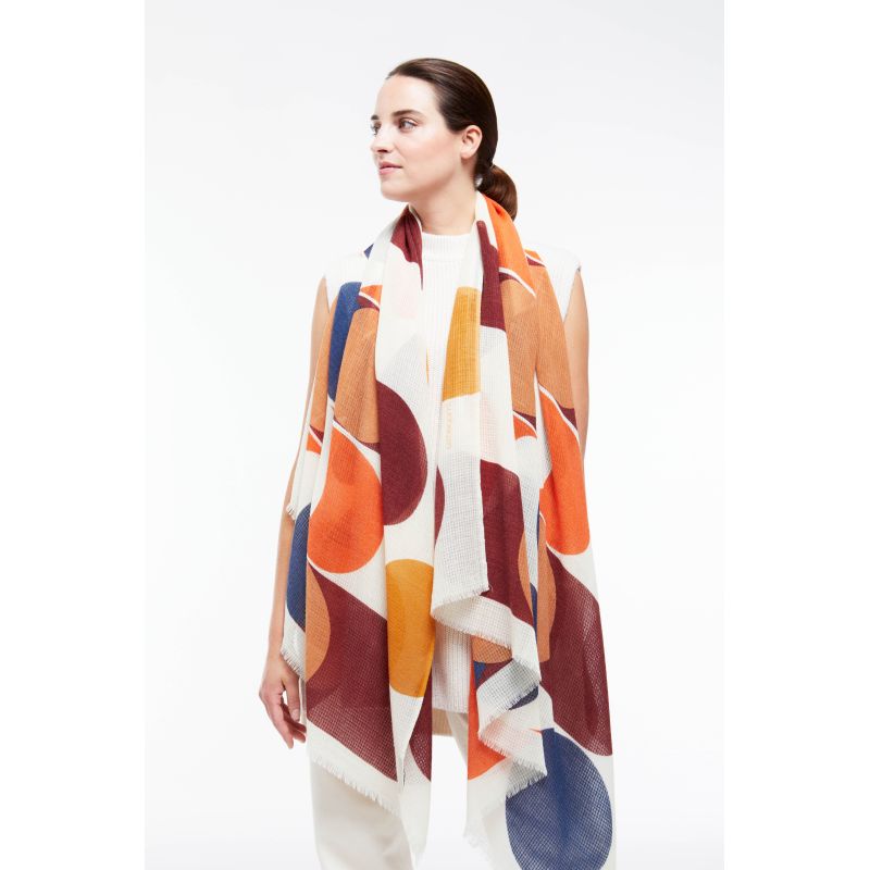 L - FOULARD ONDULATION BORDEAUX LOT DE 2