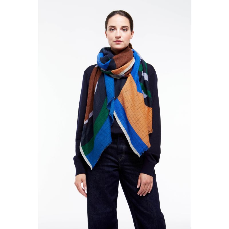 R - FOULARD CHANCE BRUN LOT DE 2