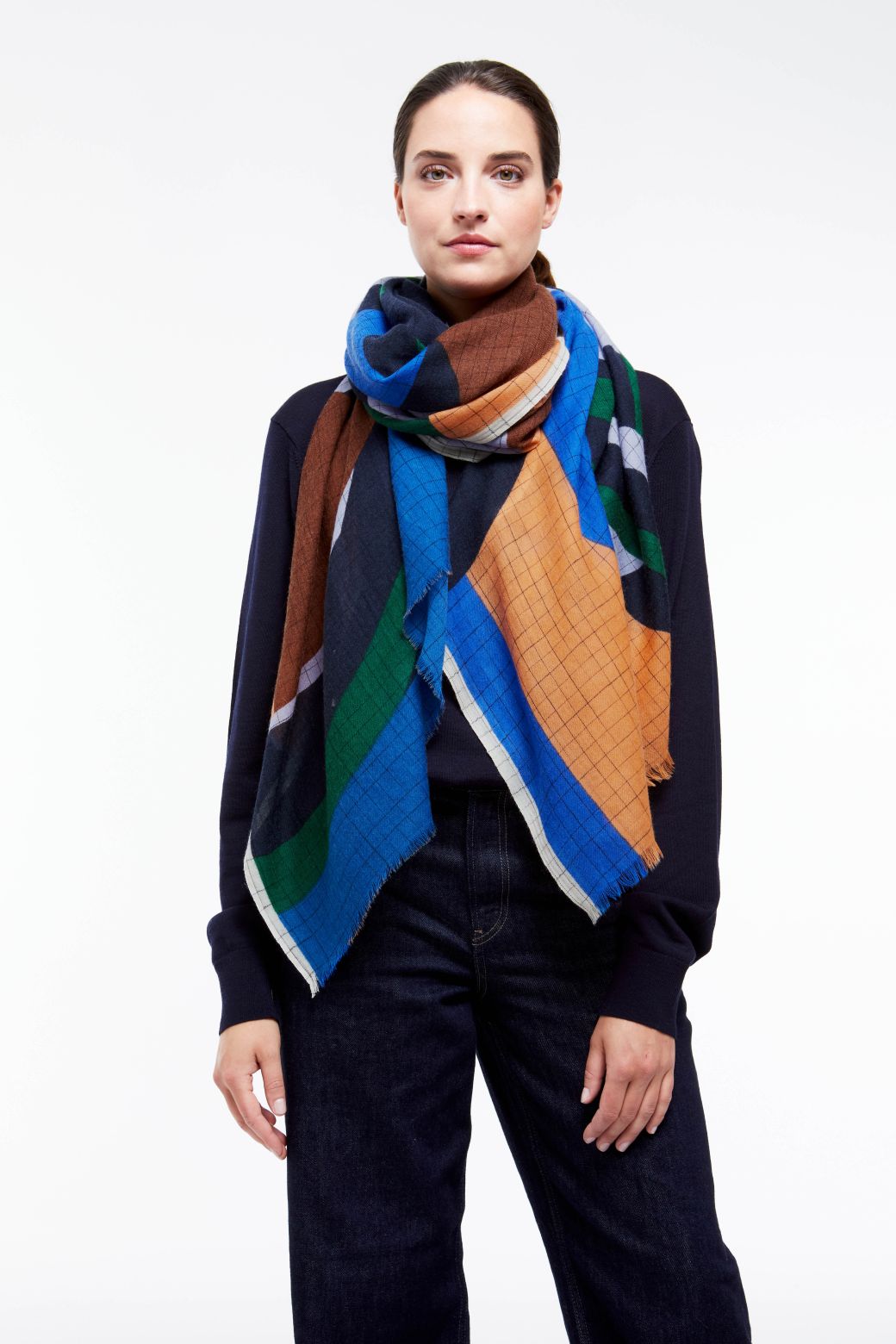 R - FOULARD CHANCE BRUN LOT DE 2