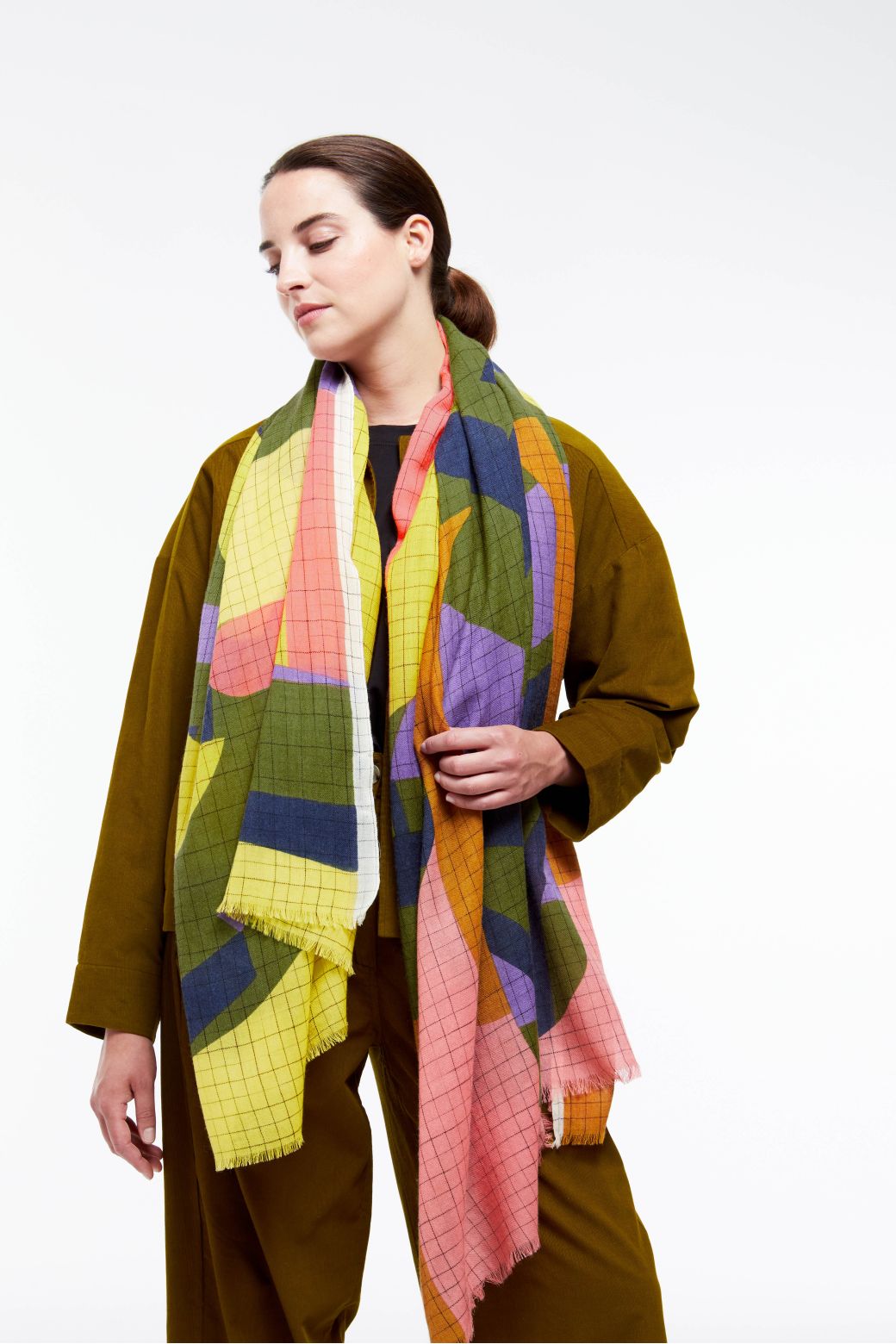 R - FOULARD CHANCE FAUVE LOT DE 2