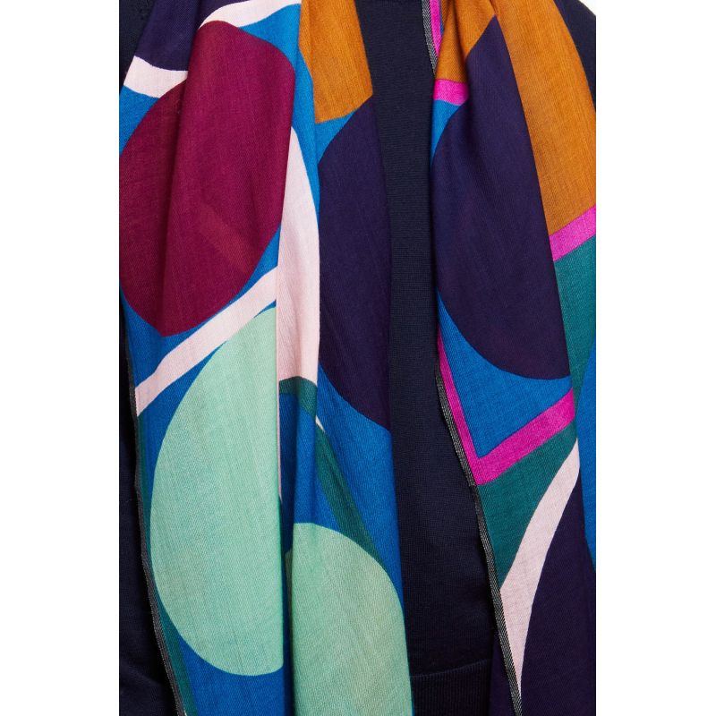 C - FOULARD ONDE BLEU LOT DE 2