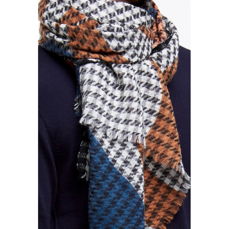 J - FOULARD DÉCOR ORANGE LOT DE 2