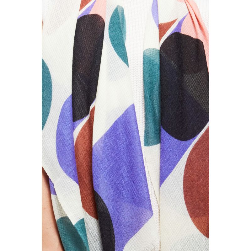 L - FOULARD ONDULATION VIOLET LOT DE 2