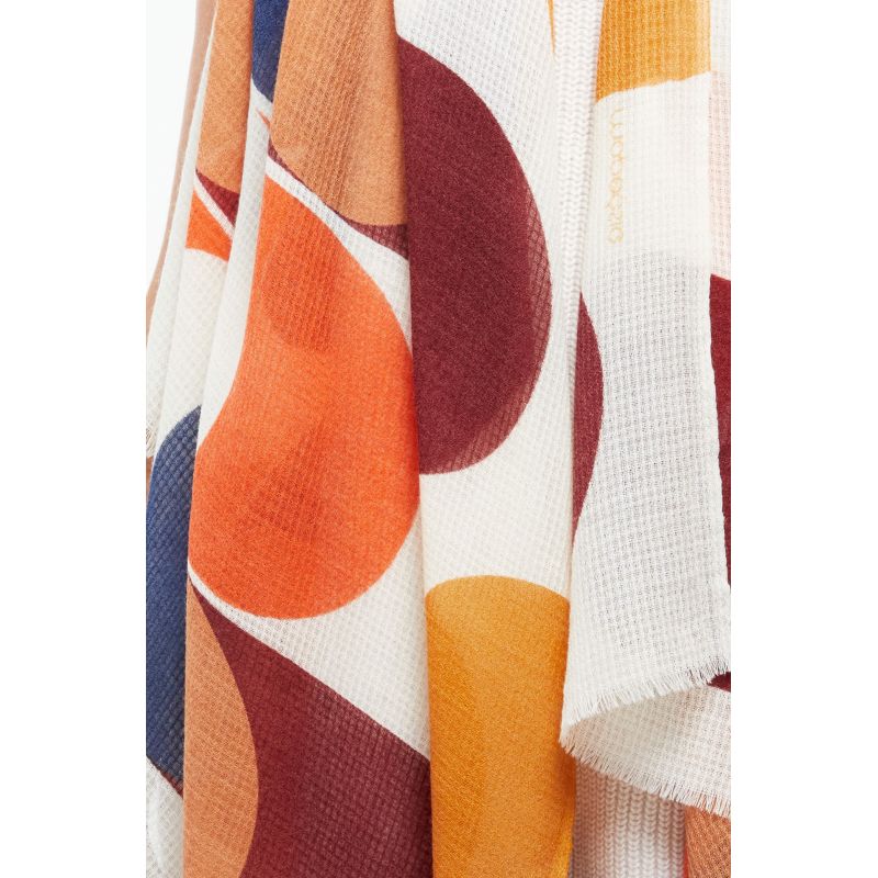 L - FOULARD ONDULATION BORDEAUX LOT DE 2