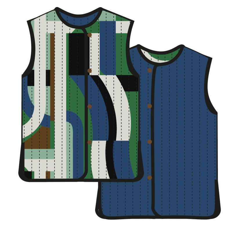 100 - Veste RversibleHugo Supersonic Bleu Vert Lot De 2