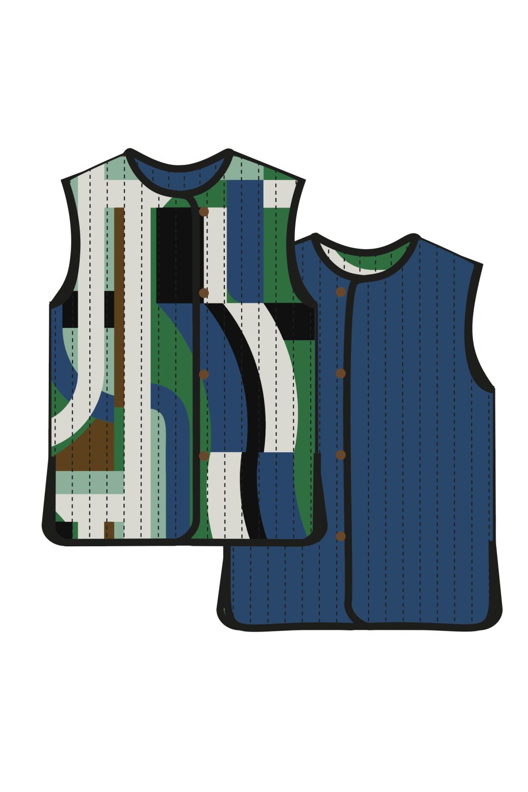 100 - Blue Green Hugo Supersonic Reversible Jacket Pack Of 2