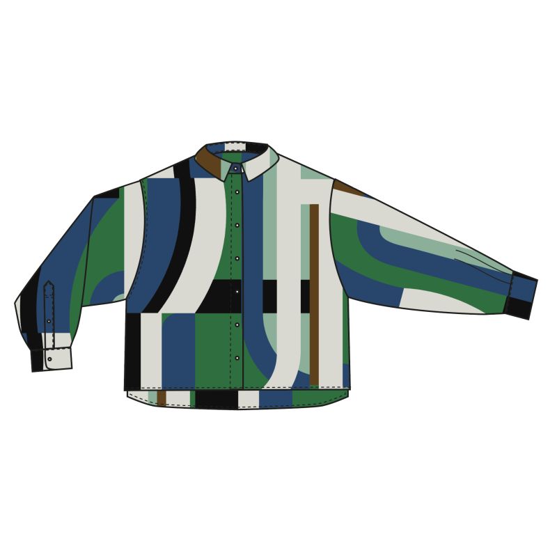 100 - Chemise Rosalie Supersonic Bleu Vert Lot De 2