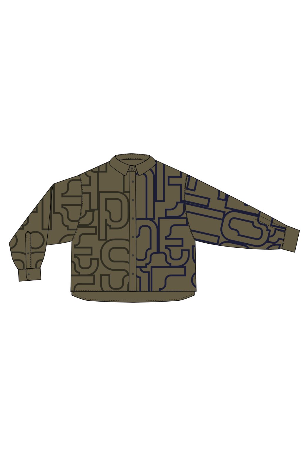 102 - Chemise Rosalie Lyrique Kaki Lot De 2