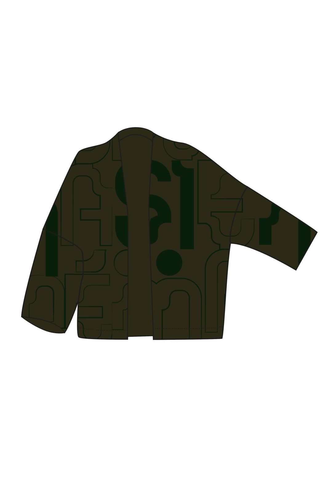 108 - Veste Ada Lyrique Bicolor Kaki Lot De 2