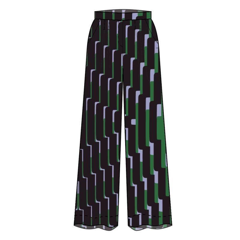 110 - Pantalon Penelope Celeste Vert Lot De 2