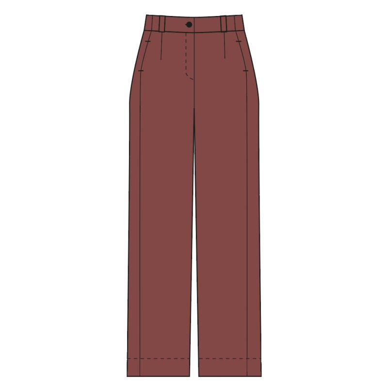 112 - Pantalon Victor Alna Lie De Vin Lot De 2